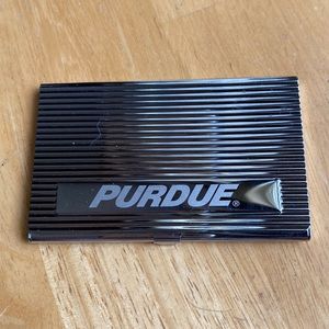 PURDUE metal CARD HOLDER like new